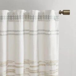 Hampton Park Nea 84" X 50" Curtain Panel In Off White And Gray 11 Hampton Park Nea 84" X 50" Curtain Panel In Off White And Gray -Home Decoration Series 64731334 4