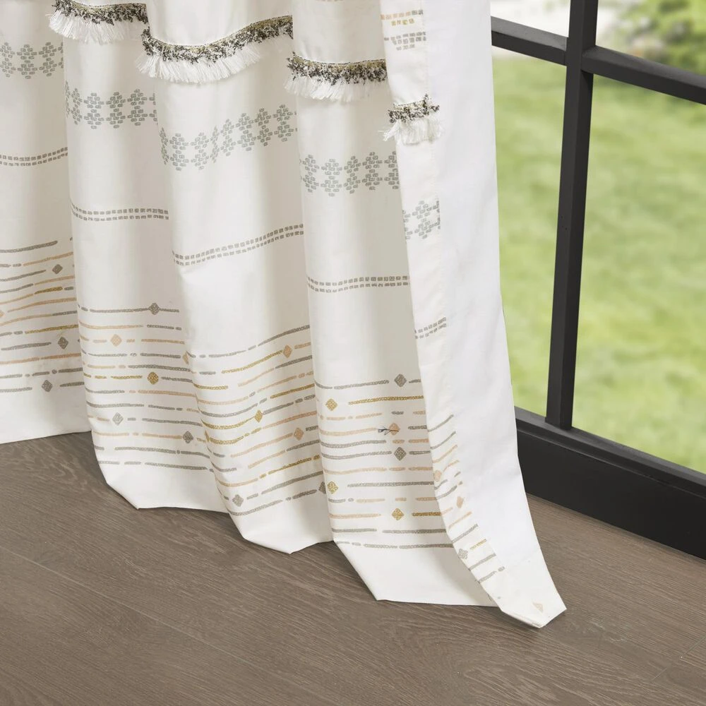 Hampton Park Nea 84" X 50" Curtain Panel In Off White And Gray 7 Hampton Park Nea 84" X 50" Curtain Panel In Off White And Gray - Image 5