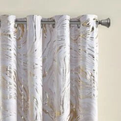 Hampton Park Rebecca 84" X 50" Blackout Curtain Panel In Blush And Gold -Home Decoration Series 64731565 4