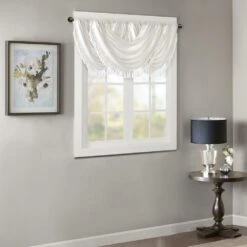Hampton Park Elena 38" X 46" Valance In White -Home Decoration Series 64731680 5
