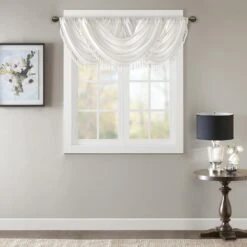 Hampton Park Elena 38" X 46" Valance In White -Home Decoration Series 64731680 6