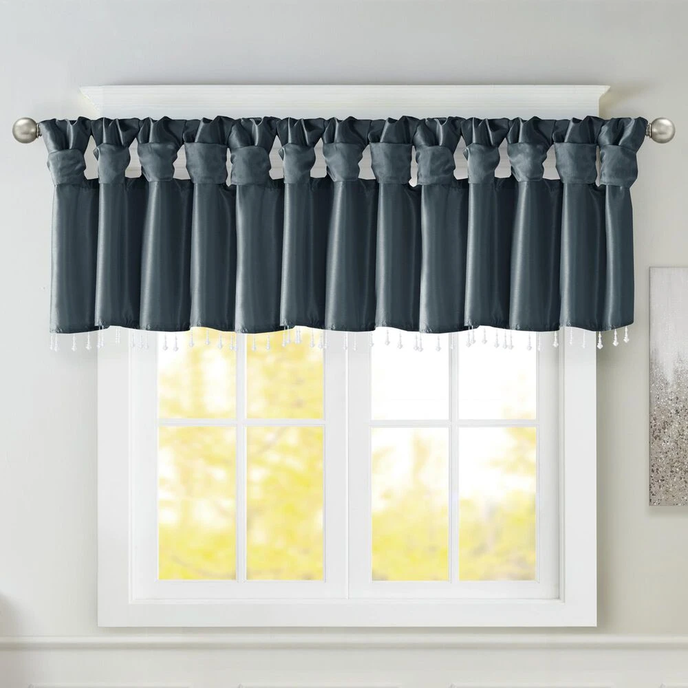 Hampton Park Emilia 26" X 50" Valance In Teal 3 Hampton Park Emilia 26" X 50" Valance In Teal