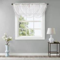 Hampton Park Irina 38" X 46" Valance In White -Home Decoration Series 64731862 6