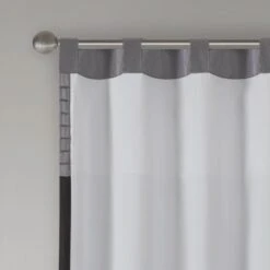 Hampton Park Amherst 84" X 50" Curtain Panel In Black, Charcoal And Silver -Home Decoration Series 64731904 5