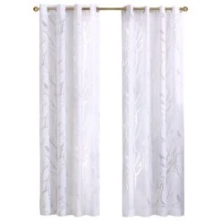 Hampton Park Averil 84" X 50" Window Curtain In White