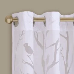 Hampton Park Averil 84" X 50" Window Curtain In White -Home Decoration Series 64732282 3