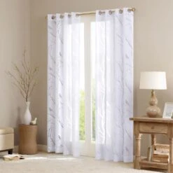 Hampton Park Averil 84" X 50" Window Curtain In White -Home Decoration Series 64732282 4