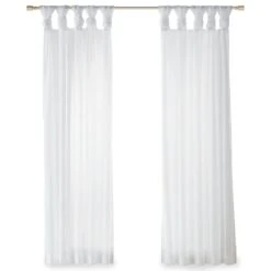 Hampton Park Ceres 63" X 50" Curtain Panel In White (Set Of 2)