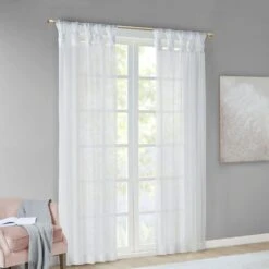 Hampton Park Ceres 63" X 50" Curtain Panel In White (Set Of 2) 11 Hampton Park Ceres 63" X 50" Curtain Panel In White (Set Of 2) -Home Decoration Series 64732456 5