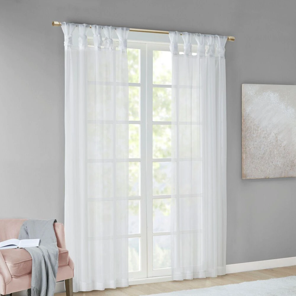 Hampton Park Ceres 63" X 50" Curtain Panel In White (Set Of 2) 7 Hampton Park Ceres 63" X 50" Curtain Panel In White (Set Of 2) - Image 5