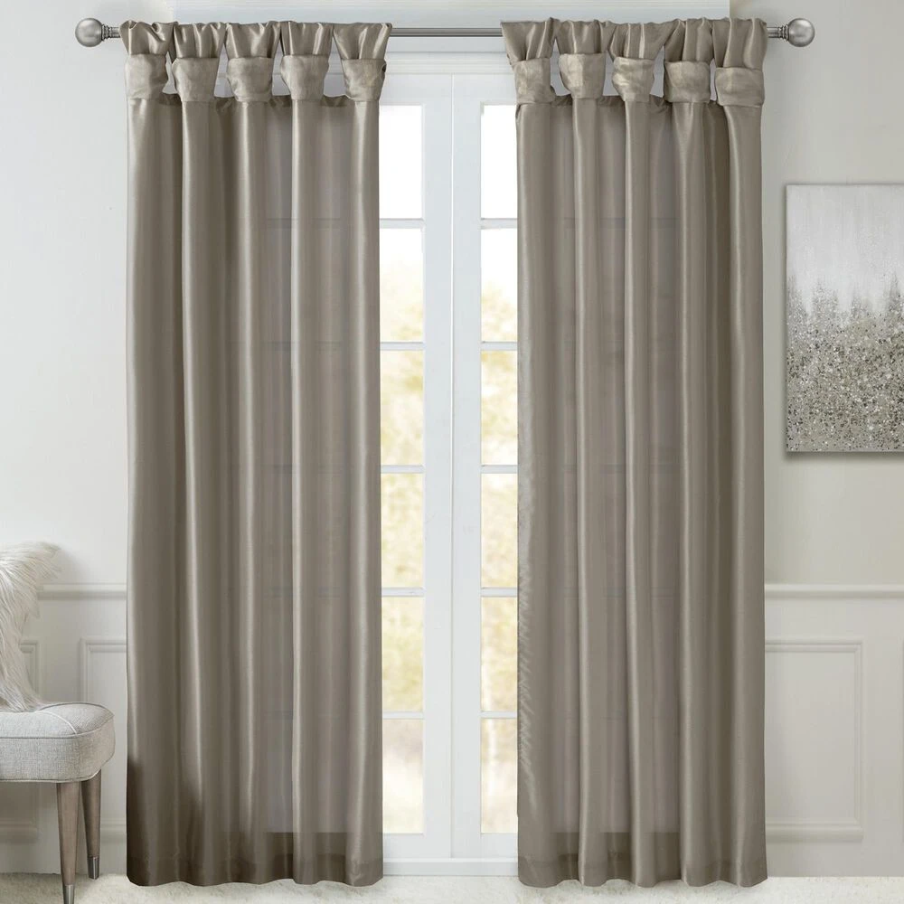 Hampton Park Emilia 84" X 50" Curtain Panel In Pewter 3 Hampton Park Emilia 84" X 50" Curtain Panel In Pewter