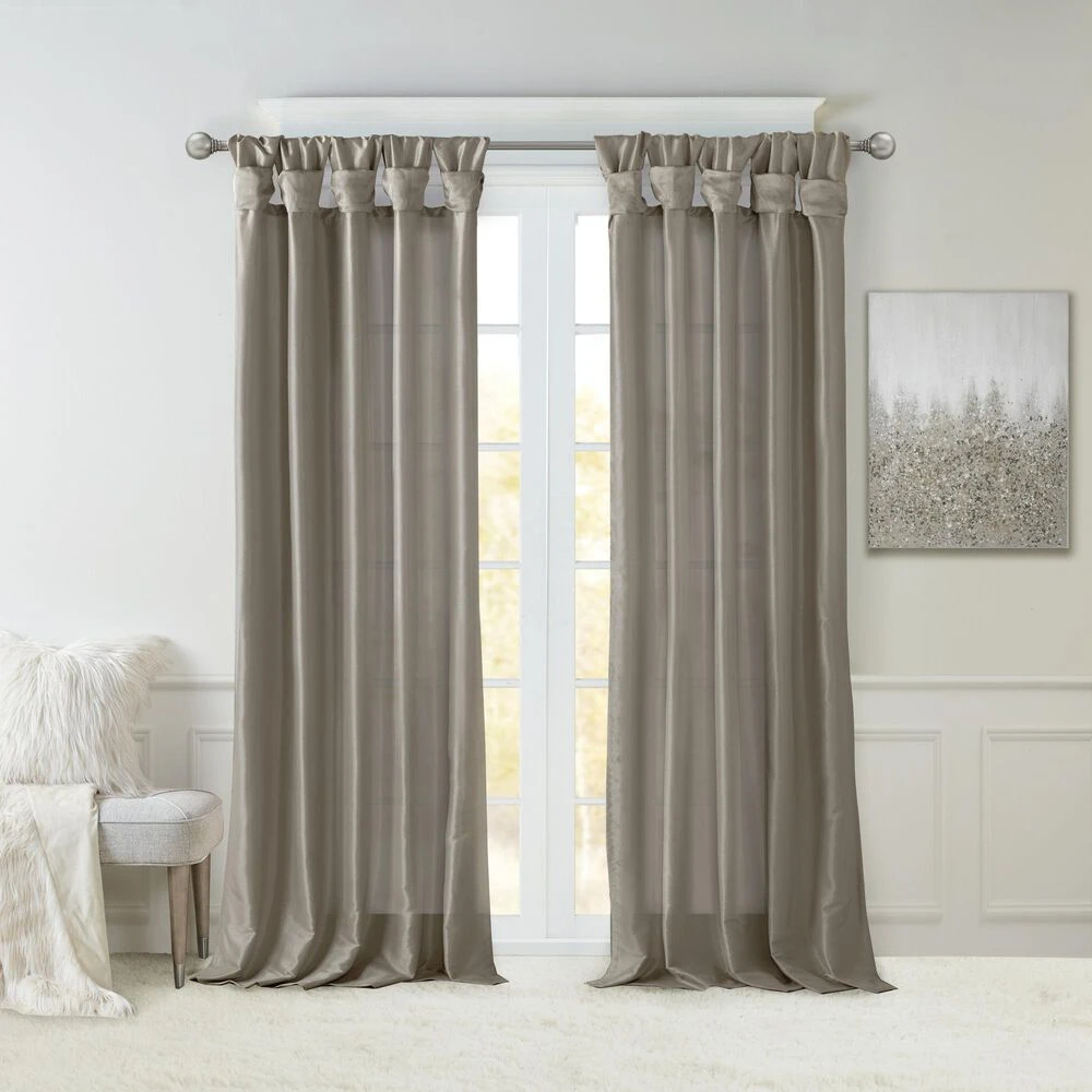 Hampton Park Emilia 84" X 50" Curtain Panel In Pewter 8 Hampton Park Emilia 84" X 50" Curtain Panel In Pewter - Image 6