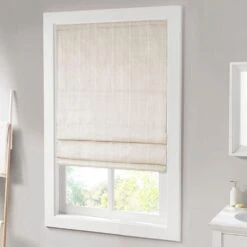 Hampton Park Galen 27" X 64" Cordless Roman Shade In Ivory -Home Decoration Series 64733298 8