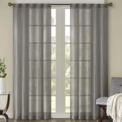 Hampton Park Harper 84" X 42" Curtain Panel Pair In Grey