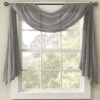 Hampton Park Harper 144" X 42" Sheer Scarf In Grey -Home Decoration Series 64733868 1