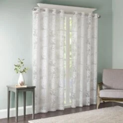 Hampton Park Leilani 50" X 63" Window Sheer In White -Home Decoration Series 64734098 6