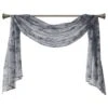 Hampton Park Simone 144" X 42" Sheer Scarf In Grey -Home Decoration Series 64734650 1