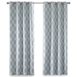 Hampton Park Blakesly 95" X 50" Blackout Curtain Panel In Aqua