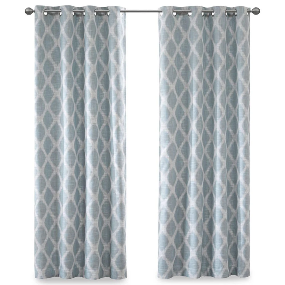 Hampton Park Blakesly 95" X 50" Blackout Curtain Panel In Aqua 3 Hampton Park Blakesly 95" X 50" Blackout Curtain Panel In Aqua
