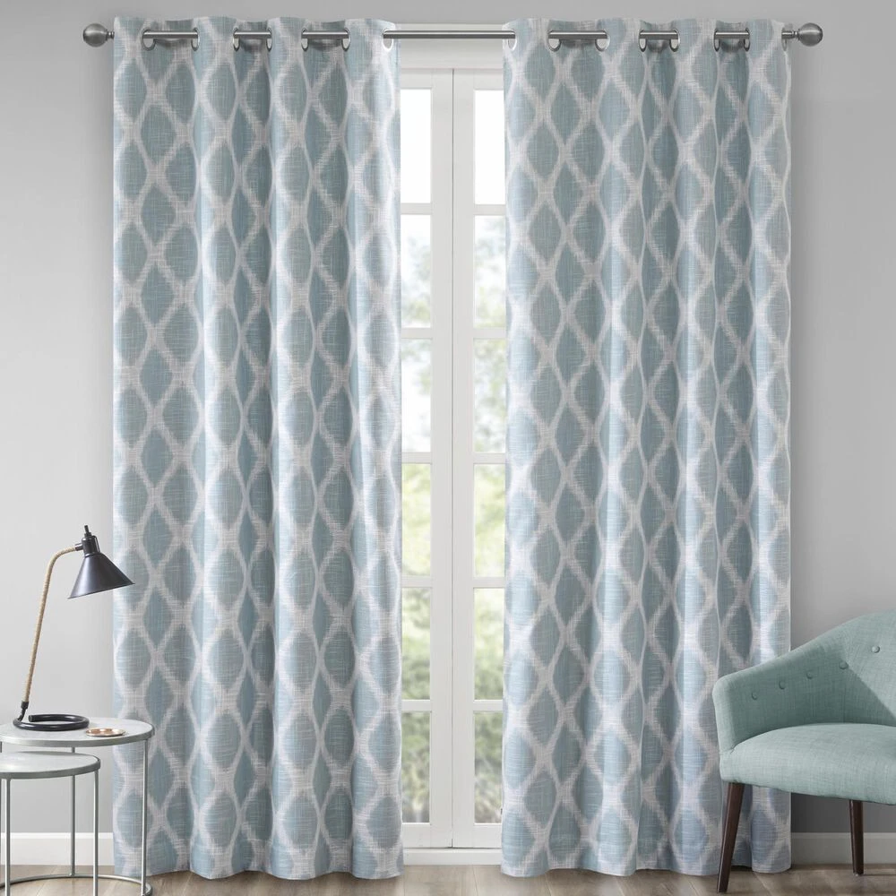 Hampton Park Blakesly 95" X 50" Blackout Curtain Panel In Aqua 4 Hampton Park Blakesly 95" X 50" Blackout Curtain Panel In Aqua - Image 2