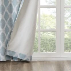 Hampton Park Blakesly 95" X 50" Blackout Curtain Panel In Aqua 12 Hampton Park Blakesly 95" X 50" Blackout Curtain Panel In Aqua -Home Decoration Series 64735137 5