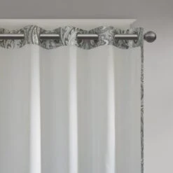 Hampton Park Jenelle 84' X 50" Blackout Curtain Panel In Grey -Home Decoration Series 64735392 4