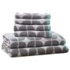 Hampton Park Lita 6-Piece Bath Towel Set In Grey -Home Decoration Series 64735905 1