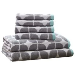 Hampton Park Lita 6-Piece Bath Towel Set In Grey