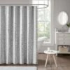 Hampton Park Zoey 72" X 72" Metallic Printed Shower Curtain In Grey And Silver -Home Decoration Series 64735939 1