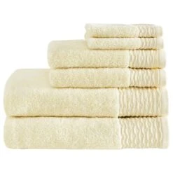 Hampton Park Breeze 6-Piece Cotton Towel Set In Yellow