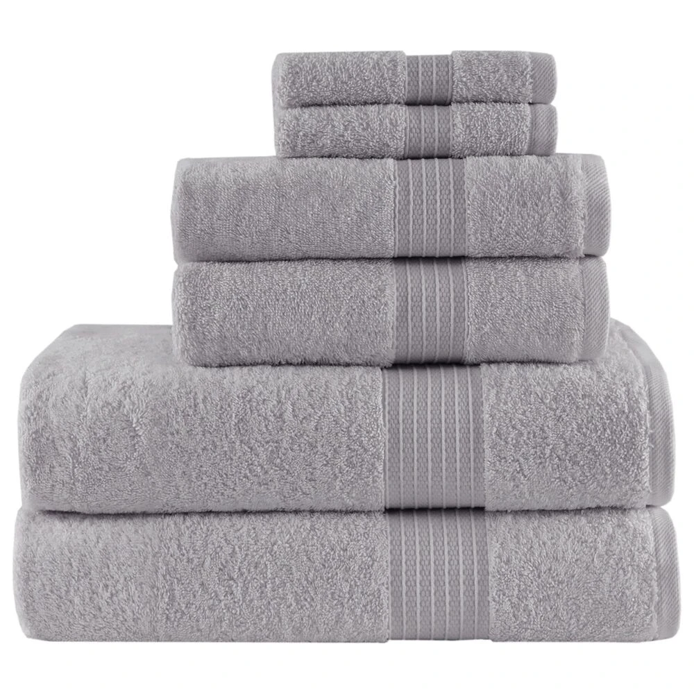 Hampton Park Organic 6-Piece Cotton Towel Set In Grey 3 Hampton Park Organic 6-Piece Cotton Towel Set In Grey