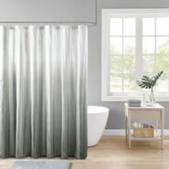 Hampton Park Ara Shower Curtain In Ombre Grey -Home Decoration Series 64736259 4