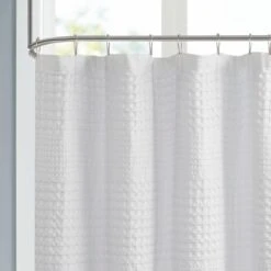 Hampton Park Arlo Shower Curtain In White -Home Decoration Series 64736283 4