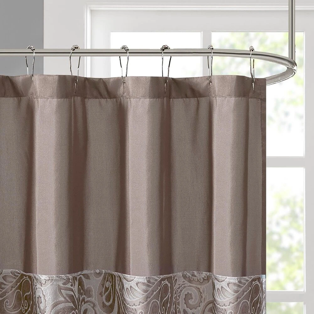 Hampton Park Aubrey 72" X 72" Shower Curtain In Blue And Brown 5 Hampton Park Aubrey 72" X 72" Shower Curtain In Blue And Brown - Image 3