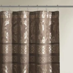 Hampton Park Bellagio 72" X 72" Shower Curtain In Brown -Home Decoration Series 64736366 3