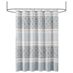 Hampton Park Dawn Shower Curtain In Aqua