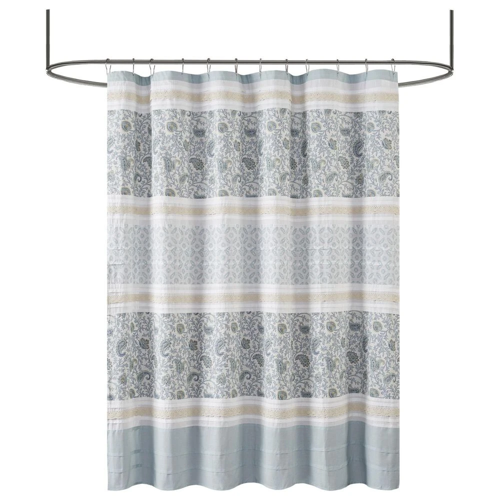 Hampton Park Dawn Shower Curtain In Aqua 3 Hampton Park Dawn Shower Curtain In Aqua