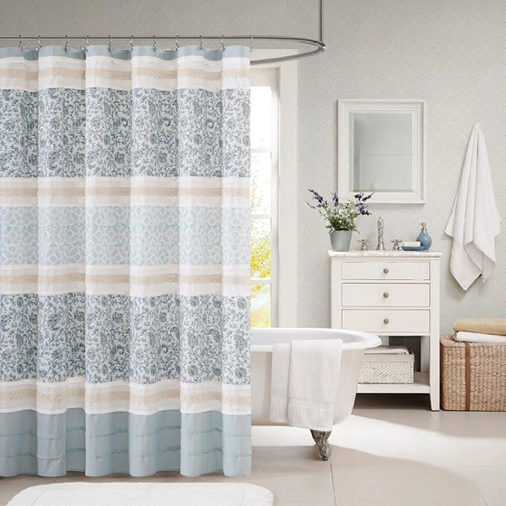 Hampton Park Dawn Shower Curtain In Aqua 4 Hampton Park Dawn Shower Curtain In Aqua - Image 2