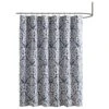 Hampton Park Odette 72" X 72" Shower Curtain In Navy And Silver 1 Hampton Park Odette 72" X 72" Shower Curtain In Navy And Silver -Home Decoration Series 64736648 1