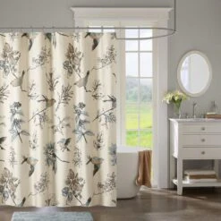 Hampton Park Quincy Shower Curtain In Khaki -Home Decoration Series 64736671 2