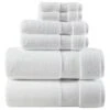 Hampton Park Splendor 6-Piece Bath Towel Set In White -Home Decoration Series 64737158 1