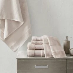 Hampton Park Turkish 6-Piece Bath Towel Set In Blush -Home Decoration Series 64737190 3