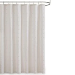 Hampton Park Brooklyn 72" X 70" Shower Curtain In Ivory