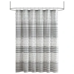 Hampton Park Calum Shower Curtain In Grey