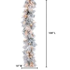 The Gerson Company 9' Spruce Garland With LED Lights -Home Decoration Series 64761695 3