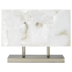 Splendor Living Ghost Table Lamp In Antique Silver