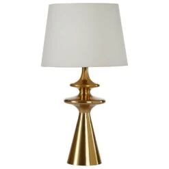 LH Imports Symphony Table Lamp In Antique Brass