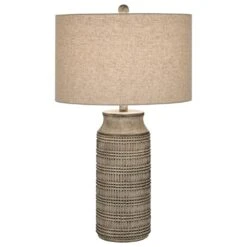 Pacific Coast Lighting Leona Table Lamp In Grey